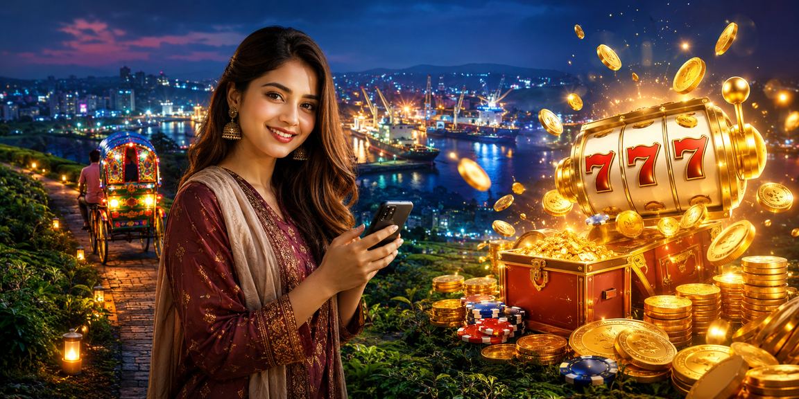 ঢাকার চা বাগানের পাশে লটারি খেলছেন মডেল